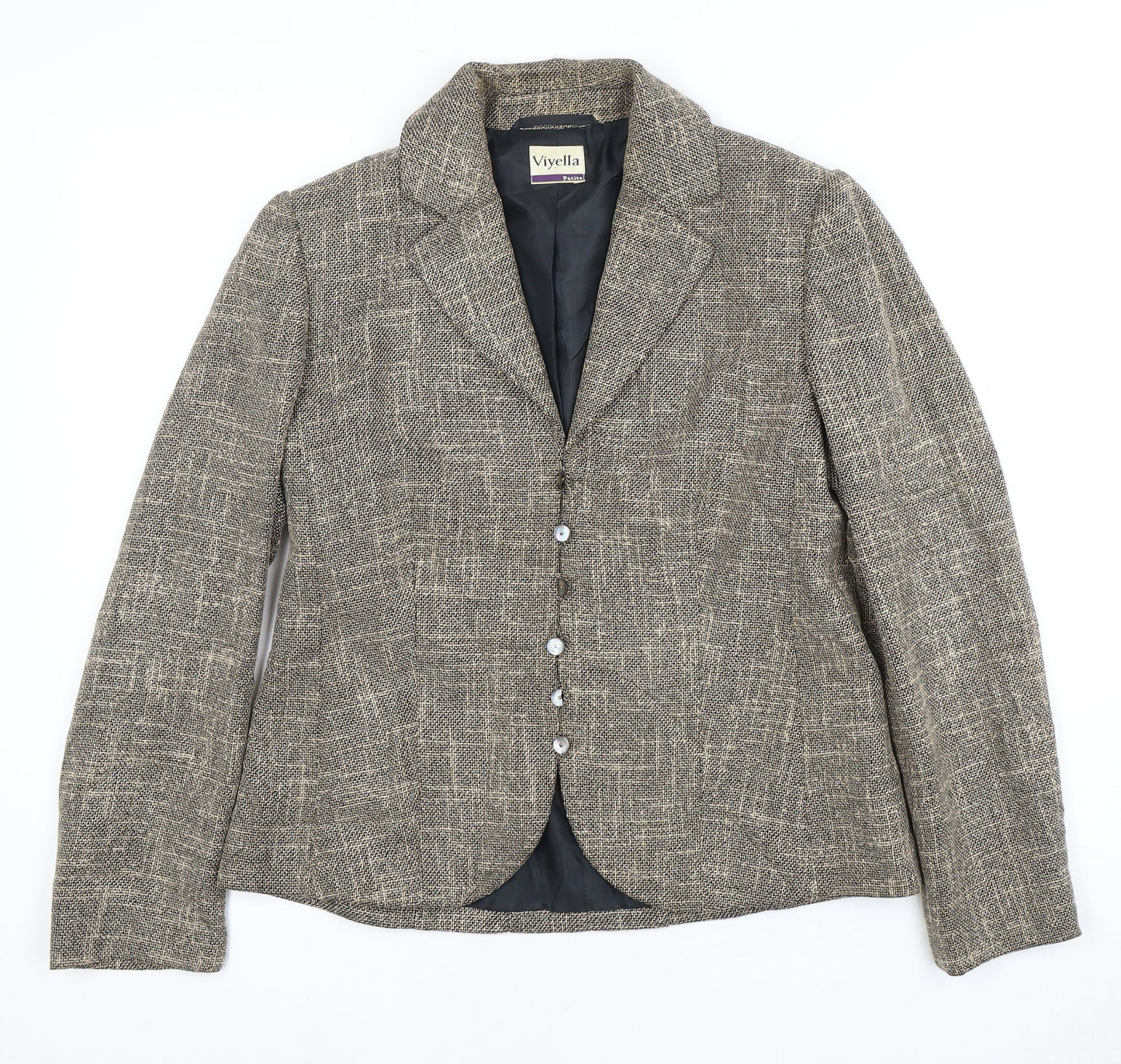 Viyella Women Blazer Beige Size 10 Petite Workwear