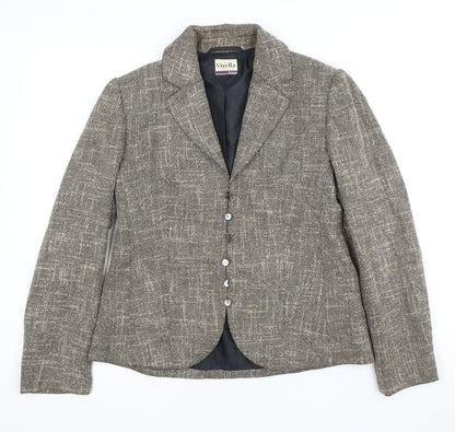 Viyella Women Blazer Beige Size 10 Petite Workwear