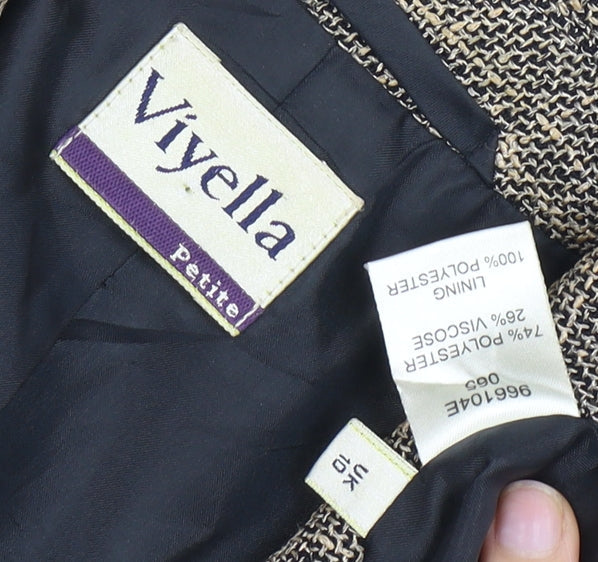Viyella Women Blazer Beige Size 10 Petite Workwear