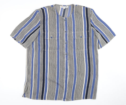 Womens UK Size 12 Windsmoor Blue Basic Button-Up
