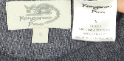 Men's Blue Cable-Knit Pullover Jumper, Size S