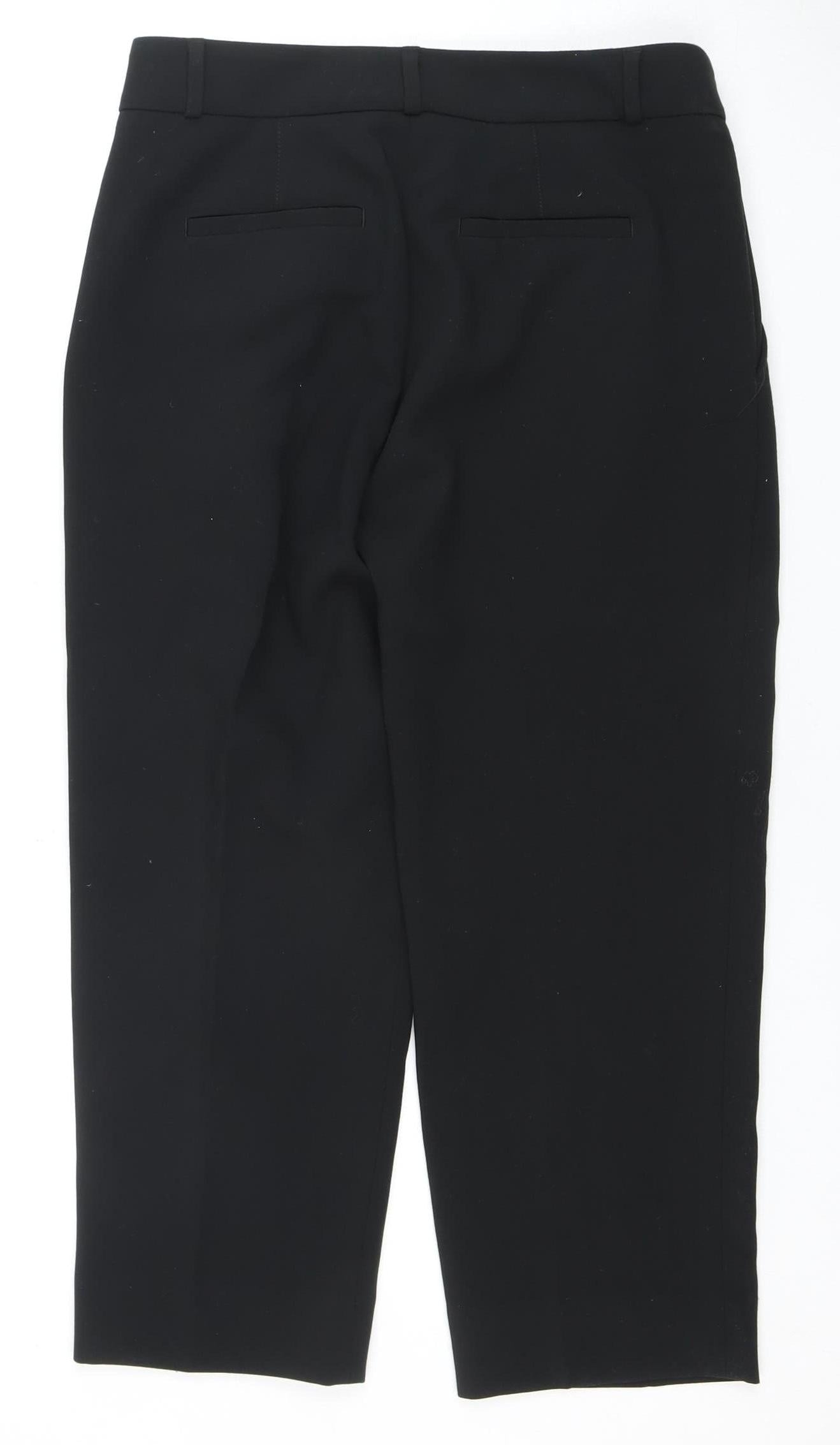 Womens UK Size 4 Petites Banana Republic Regular Fit Business Formal Black Trous