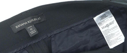 Womens UK Size 4 Petites Banana Republic Regular Fit Business Formal Black Trous