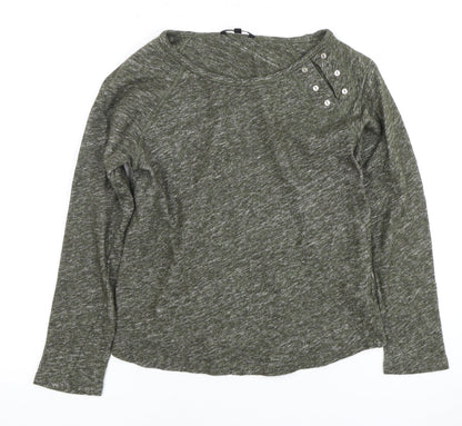 Womens UK Size 8 Mistral Green Basic T-Shirt