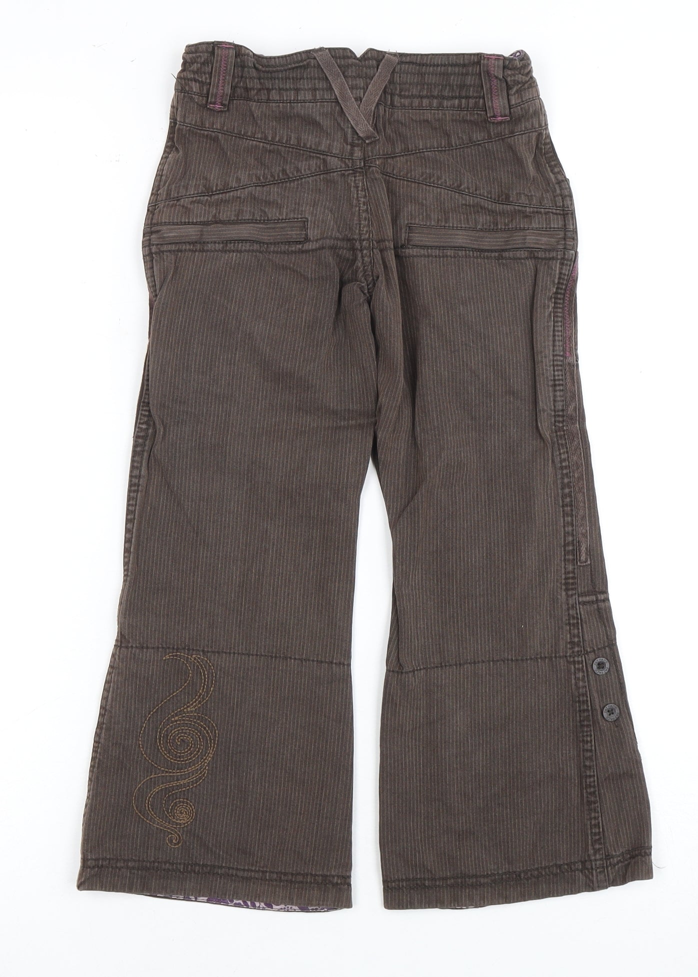 Fat Face Girls Brown Corduroy Jeans 5 Years Pinstripe