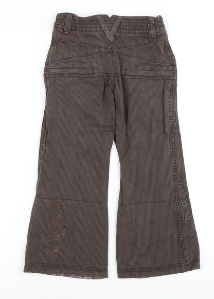 Fat Face Girls Brown Corduroy Jeans 5 Years Pinstripe