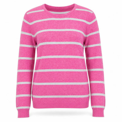Viyella Women's Pink Striped Jumper, S, Casual Knit