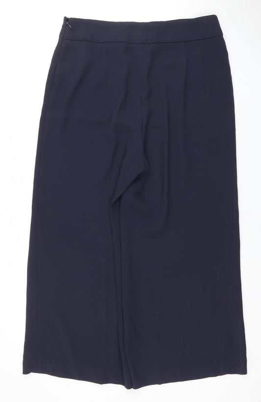 Laura Ashley Women's Blue Straight Trousers Size 12