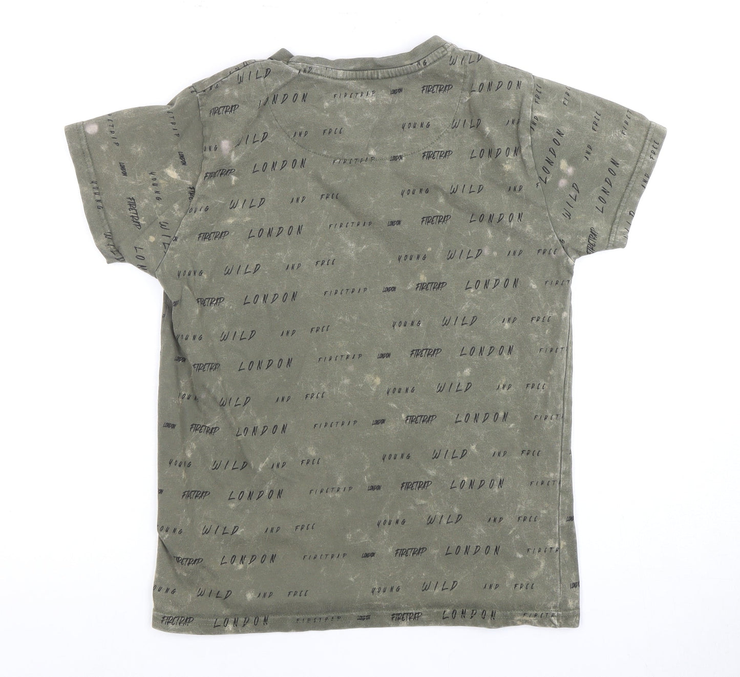Firetrap Boys Green London Theme T-Shirt 11-12 Years