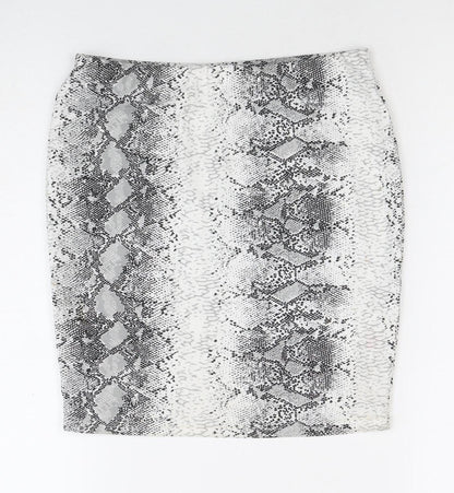 Boohoo Women's Grey Pencil Skirt Size 8