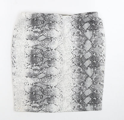 Boohoo Women's Grey Pencil Skirt Size 8