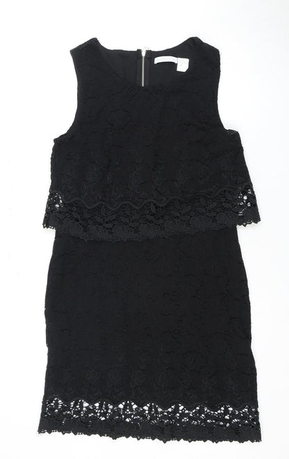 Mademoiselle R Women's Black Lace Sheath Dress Size 14