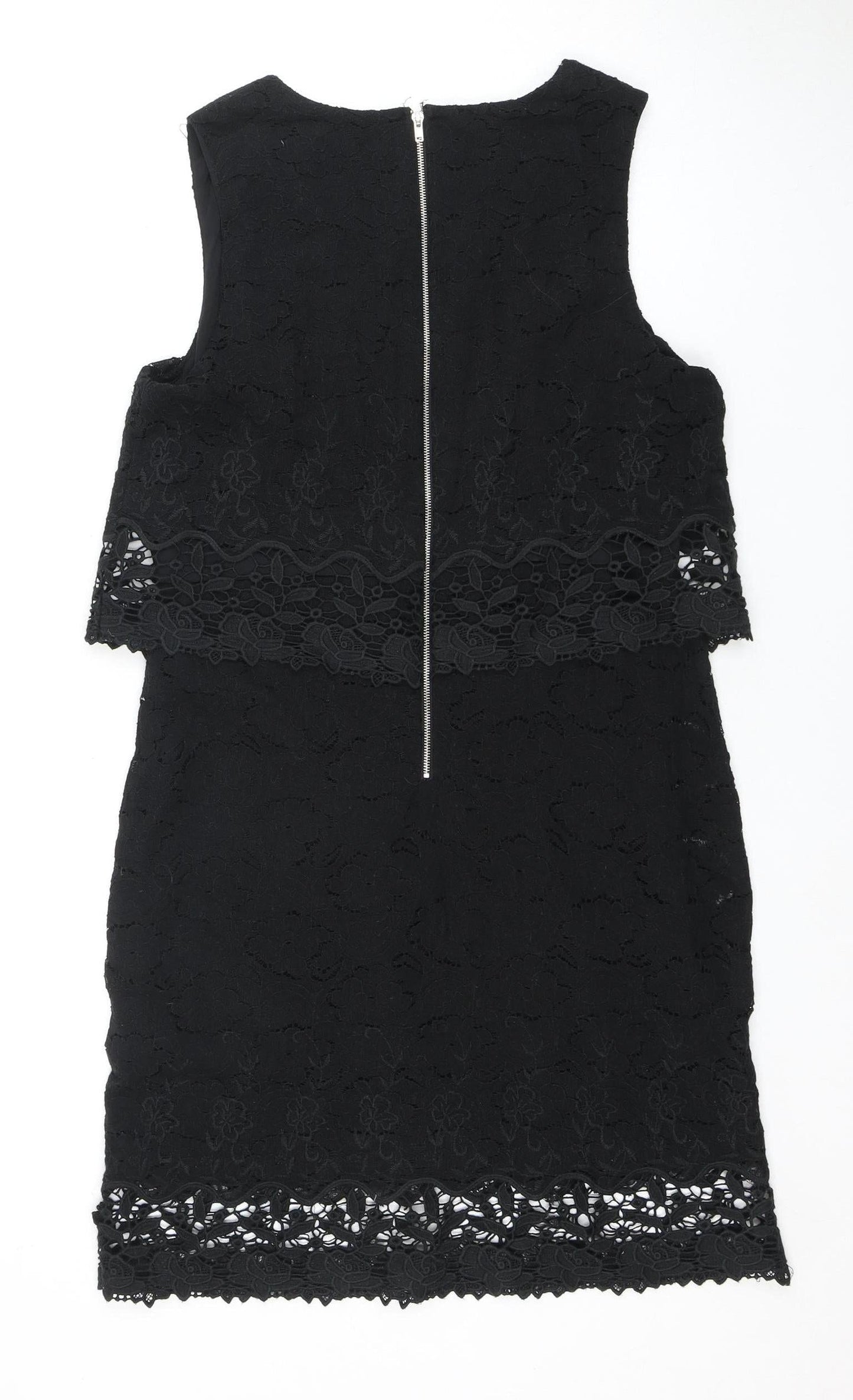 Mademoiselle R Women's Black Lace Sheath Dress Size 14