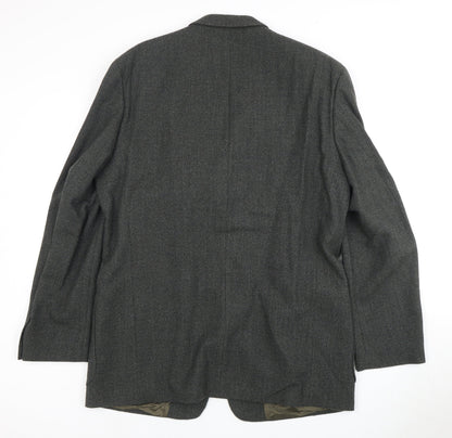 Reed Men's Green Wool Blazer L Regular Notch Jacket