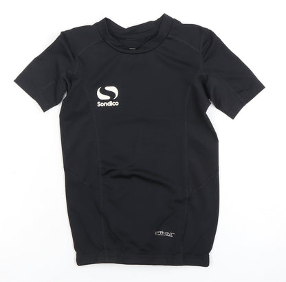 Sondico Boys Black Jersey Top, 7-8 Years, Short Sleeve, Athletic