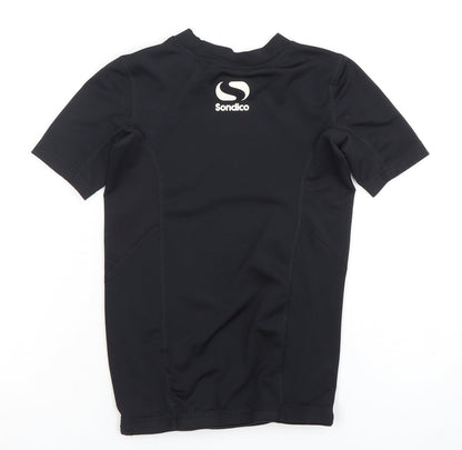 Sondico Boys Black Jersey Top, 7-8 Years, Short Sleeve, Athletic