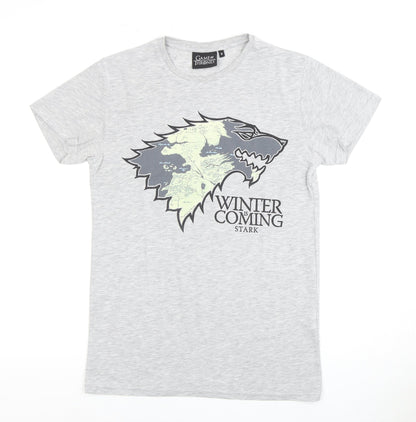 Mens UK Size S Game Of Thrones Grey  T-Shirt