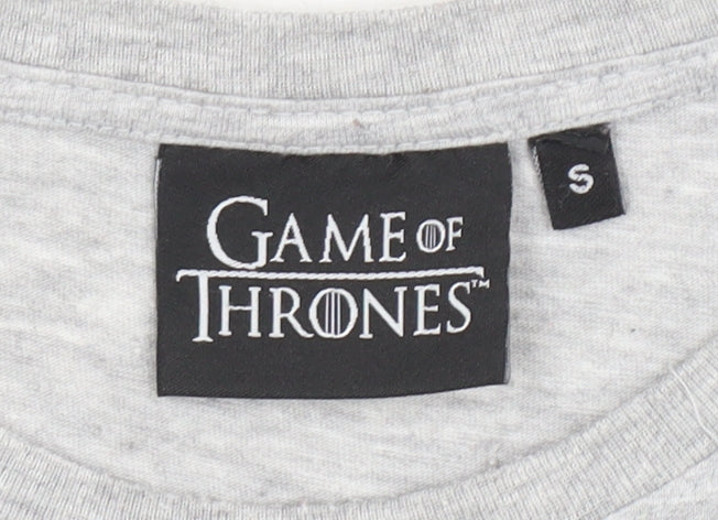 Mens UK Size S Game Of Thrones Grey  T-Shirt