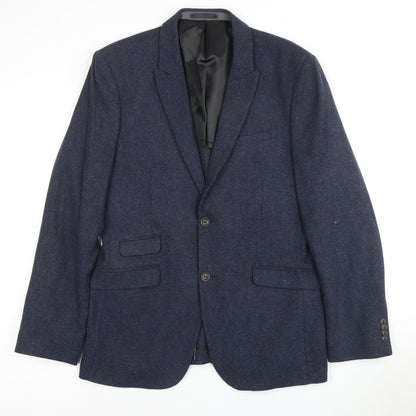 Mens UK Size 44 JACK & JONES Regular Blue Suit Jacket