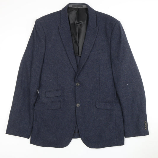 Mens UK Size 44 JACK & JONES Regular Blue Suit Jacket