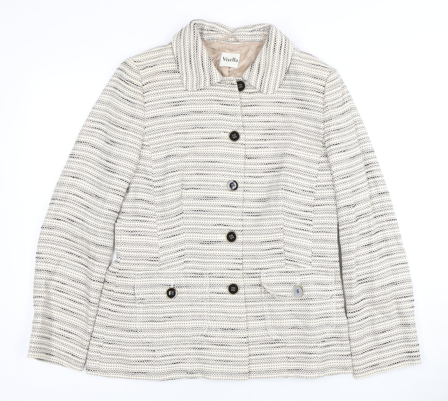 Viyella Women's Beige Blazer, UK 10, Classic Casual Style