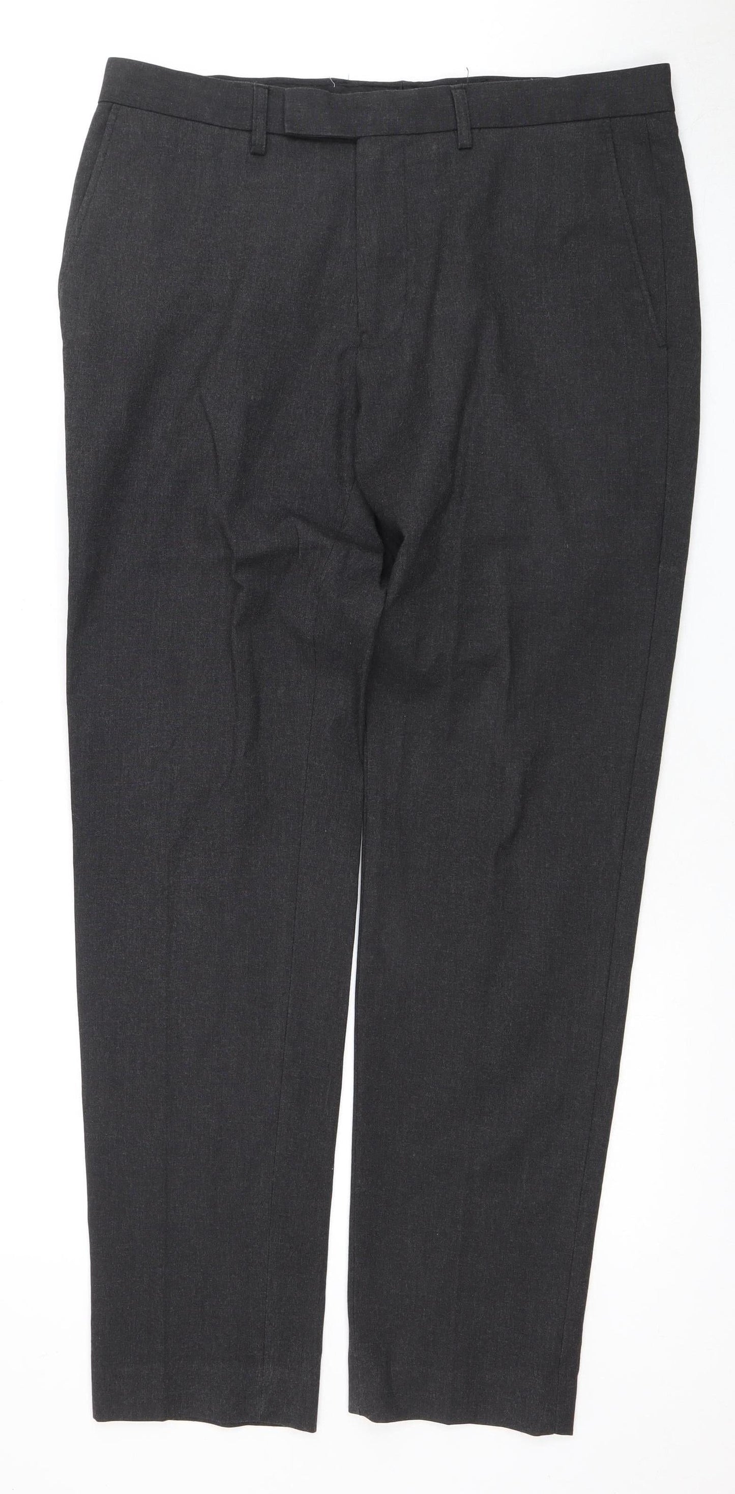 Moss 1851 Men's Black Dress Pants, Size 34, Regular Fit