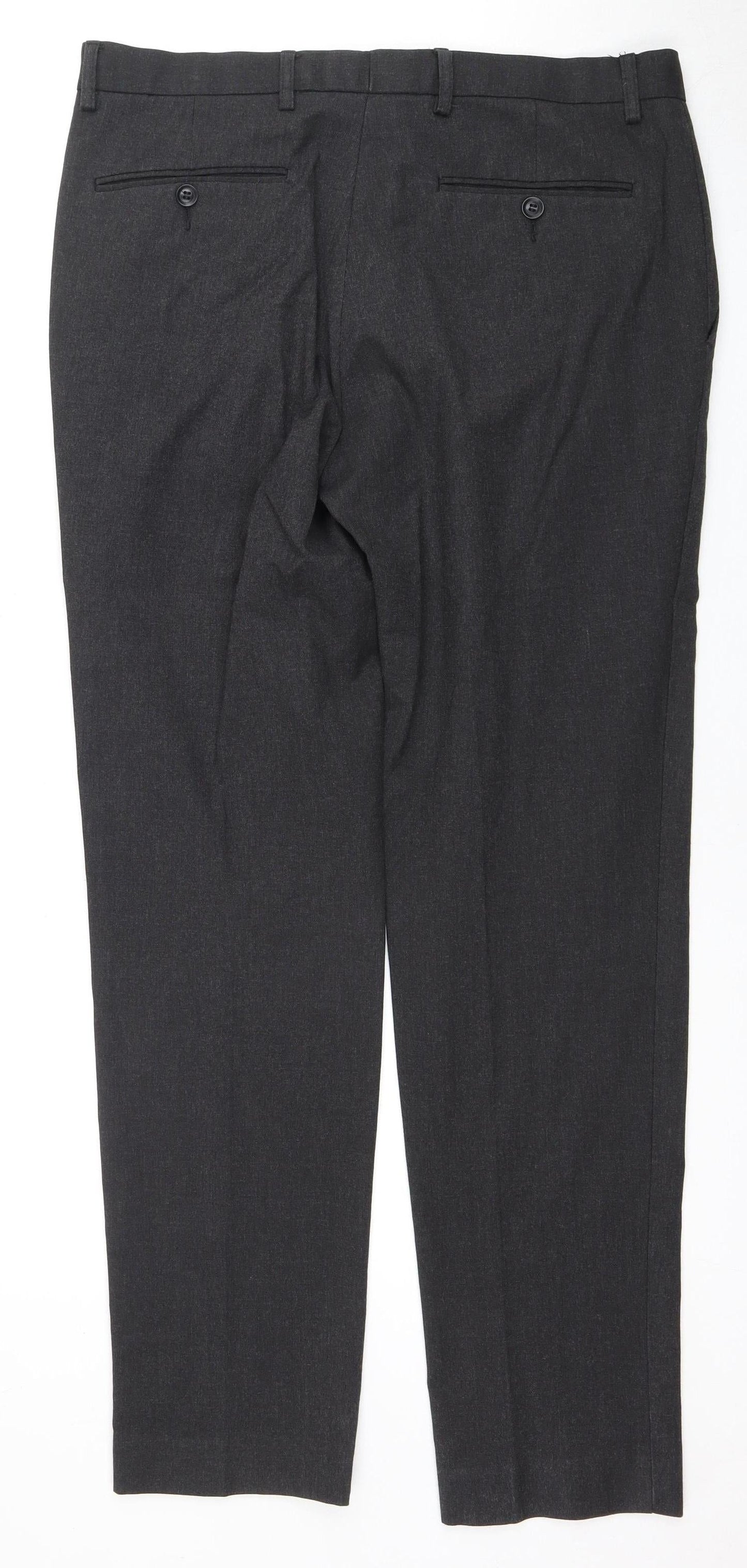 Moss 1851 Men's Black Dress Pants, Size 34, Regular Fit