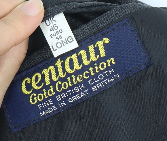 Centaur Men's Grey Long Blazer Jacket, Size 46