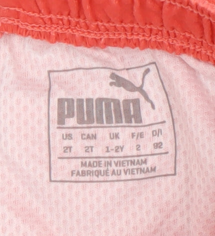 Puma Boys Red Athletic Football Shorts 1-2 Years