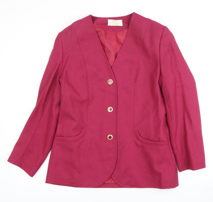 Eastex Women’s Pink Classic Wool Blazer Size 10