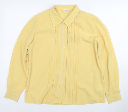 Alexon Women's Yellow Blouse, Size 12, Button Accents