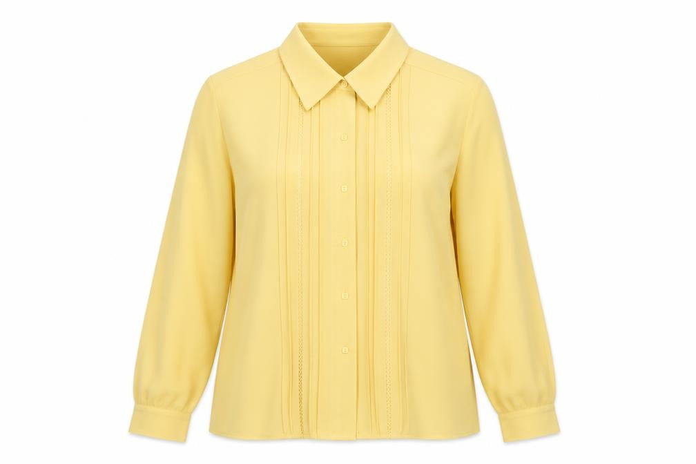 Womens UK Size 12 Alexon Yellow Basic Button-Up