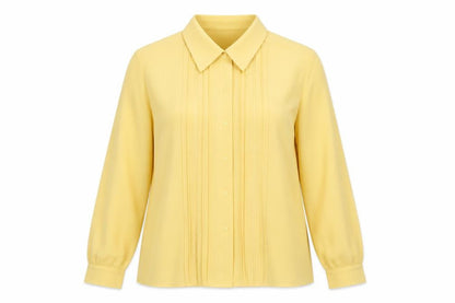 Womens UK Size 12 Alexon Yellow Basic Button-Up