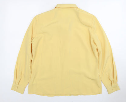 Alexon Women's Yellow Blouse, Size 12, Button Accents