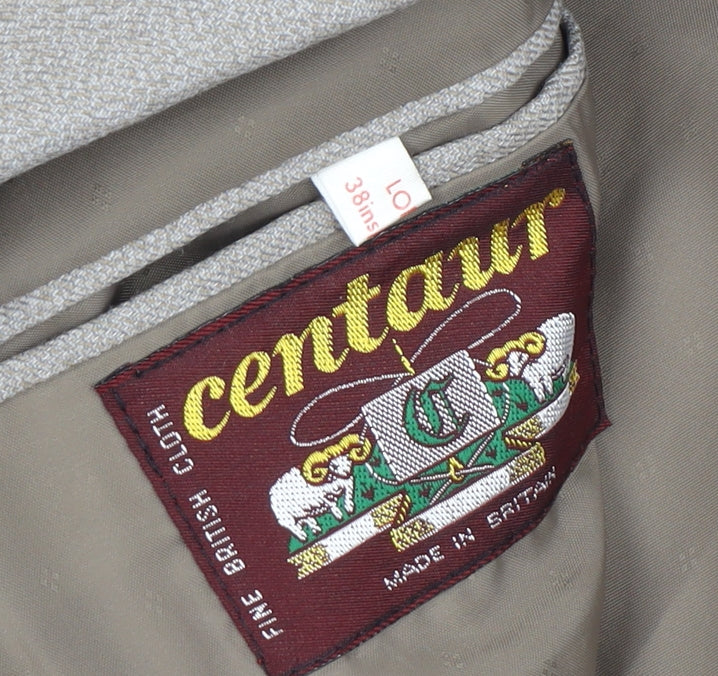 Centaur Men's Grey Blazer 38 - Classic Long Style