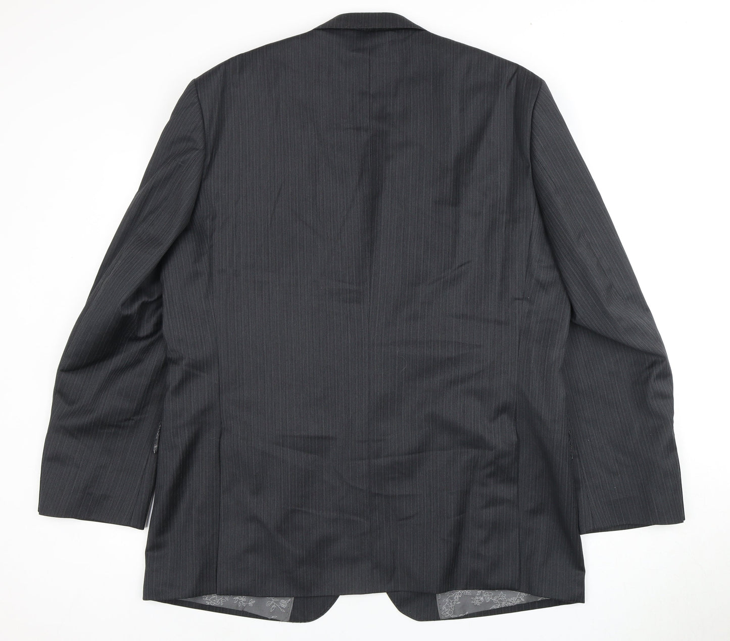 Pierre Cardin Men's Grey Striped Blazer 44R Business Formal