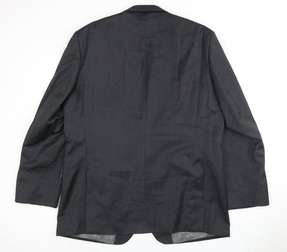 Pierre Cardin Men's Grey Striped Blazer 44R Business Formal