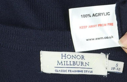 Honor Millburn Women's Blue V-Neck Cardigan S