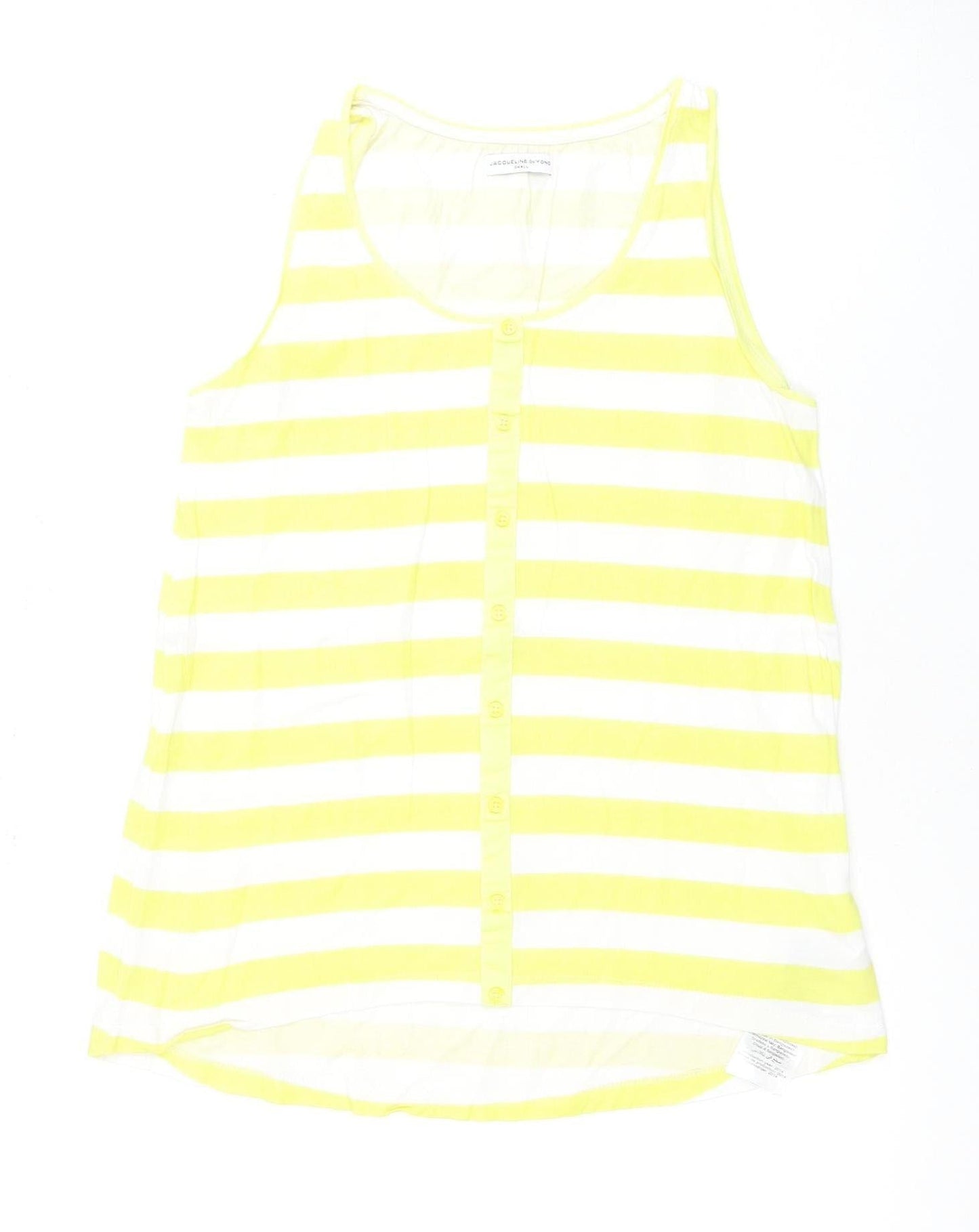 Womens UK Size S Jacqueline de Yong Yellow Basic Tank