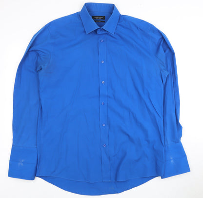 Mens UK Collar Size 42 Dehavilland Smart Blue  Dress Shirt