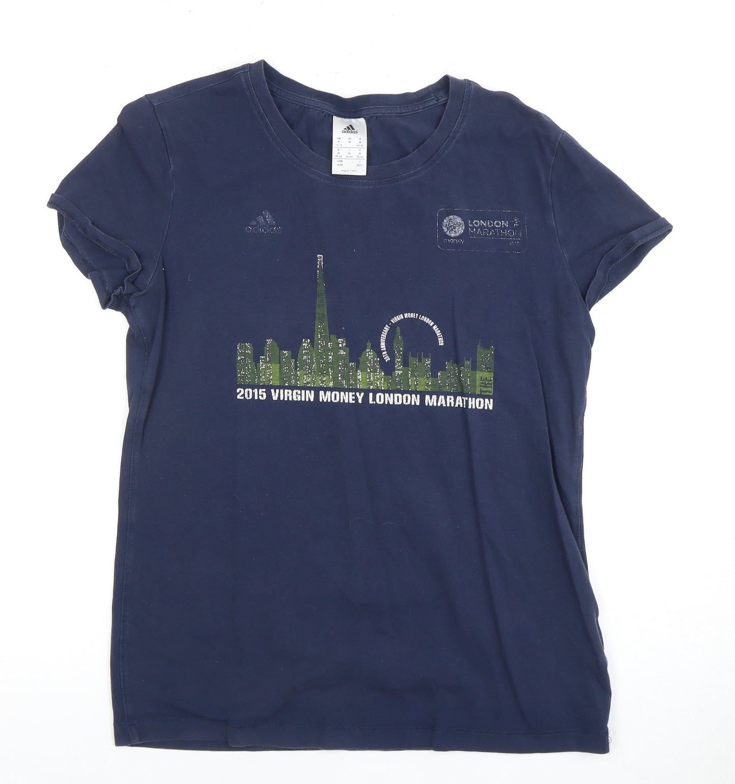 Womens UK Size M adidas Blue Basic T-Shirt