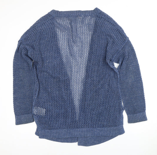 Gap Women's Blue Open-Knit Cardigan S