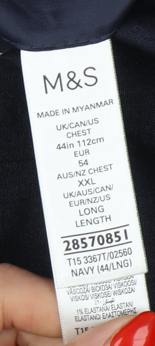 Mens UK Size 44 Marks and Spencer Regular Blue Suit Jacket