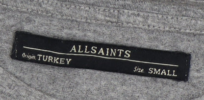 AllSaints Women's Grey Sleeveless Tank Top - Size S