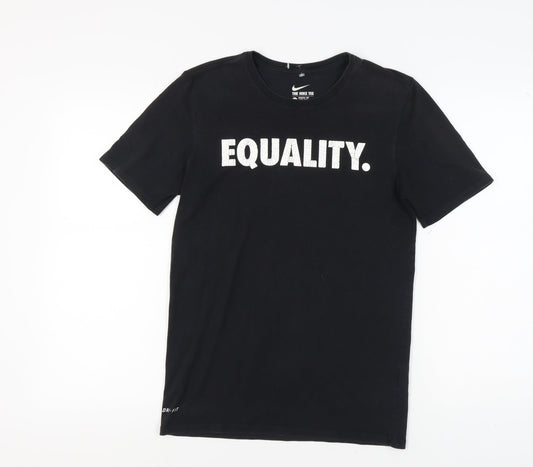 Nike Men's Black Equality T-Shirt, Size S, Athletic Fit