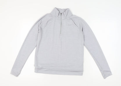 Nike Women's Grey Athletic Pullover S, Lightweight Activewear