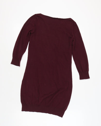 Next Women's Red Beaded Bodycon Dress Size 8