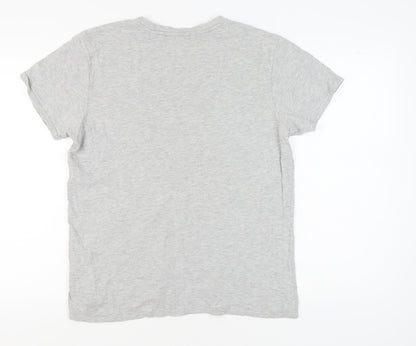 Threadbare Men's Grey T-Shirt, Size L, Short Sleeve Crew Neck