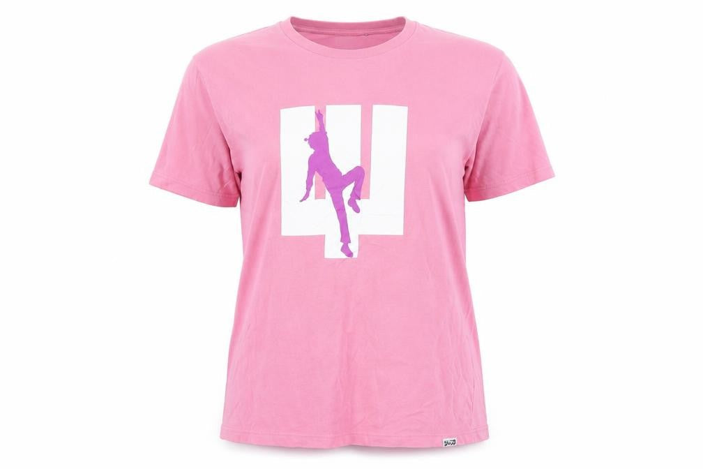Front view of Uniqlo unisex pink xl cotton t-shirt casual summer