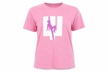 Front view of Uniqlo unisex pink xl cotton t-shirt casual summer